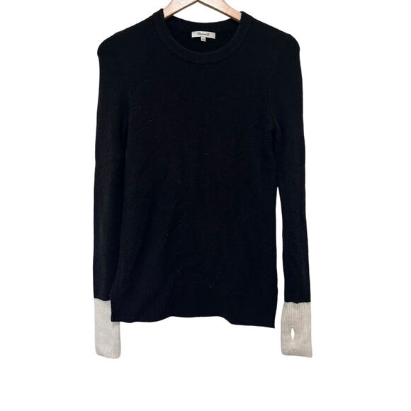 Madewell Black Merino Wool Alpaca Blend Sweater Sz XS - Picture 1 of 5